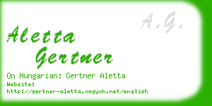 aletta gertner business card